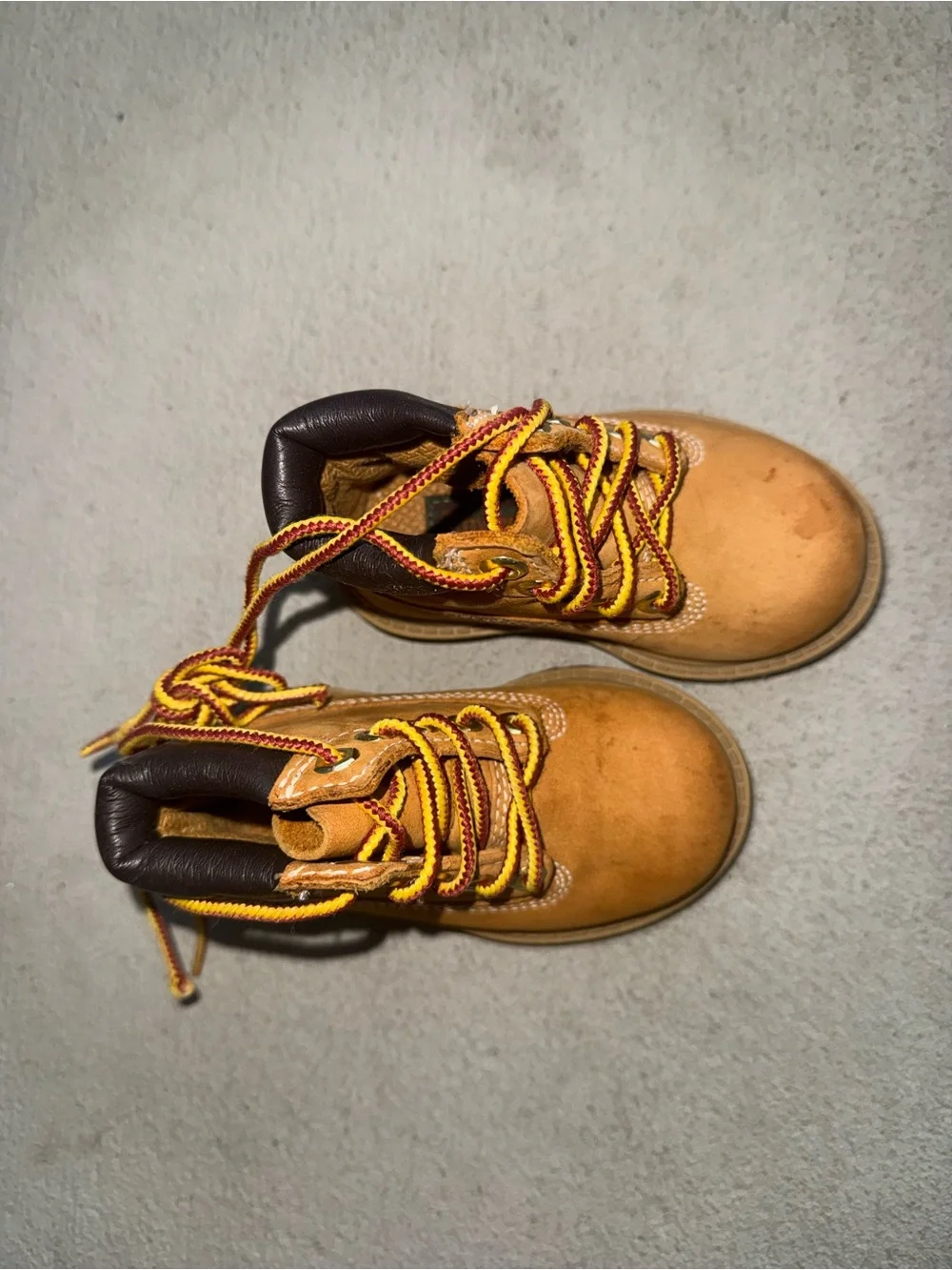 Timberland Little Kids Wheat/Tan Lace-Up Hiking Boots 4c